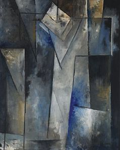 « Jeux de lumière », 1948. Huile sur toile, 81 cm x 65 cm. Signée en bas à droite, datée au dos : 28.7.1948. © Coll. MET. 