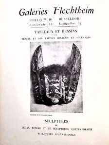 Publicité parue dans la revue Cahiers d'art, 2-3, 1929. Ce masque malanggan est illustré dans le catalogue "Plastik der Südsee".