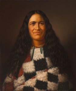 Gottfried Lindauer, « Huria Matenga Ngarongoa (Julia Martin) », 1874. Huile sur toile, 67,5 x 56 cm. © Auckland Art Gallery Toi o Tāmaki, don de H. E. Partridge, 1915.