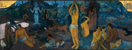 « D’où venons-nous ? Que sommes-nous ? Où allons-nous ? », Paul Gauguin, 1897-1898. Huile sur toile, 139,1 x 374,6 cm. © Boston Museum of Fine Arts, Tompkins Collection, Inv. 36.270-W.561.